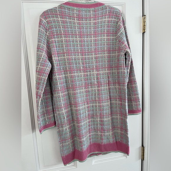 Pink and green sweater dress with buttons size XS - Picture 5 of 6